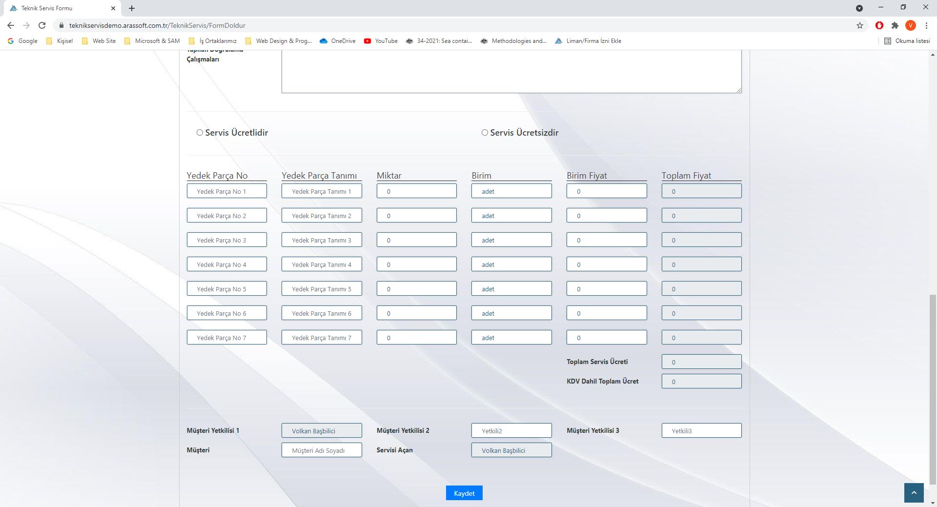 Arassoft Teknik Servis Takip