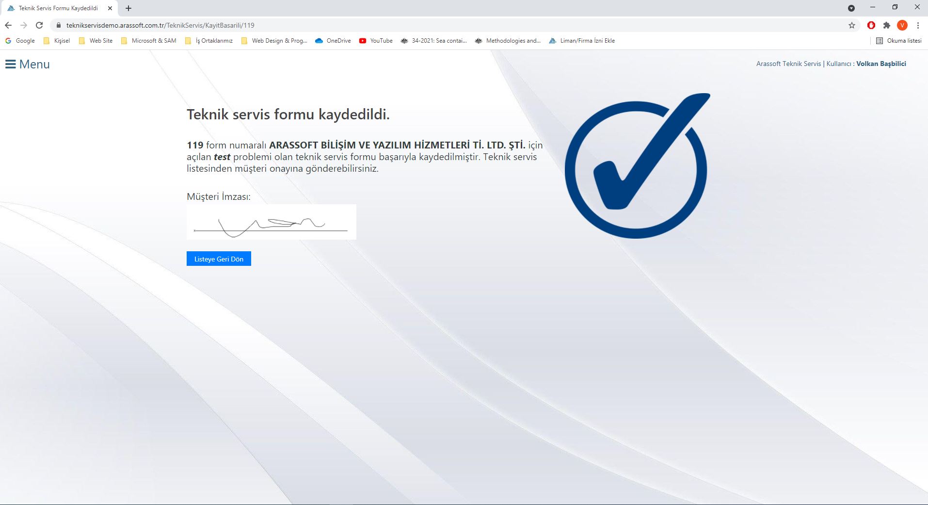 Arassoft Teknik Servis Takip